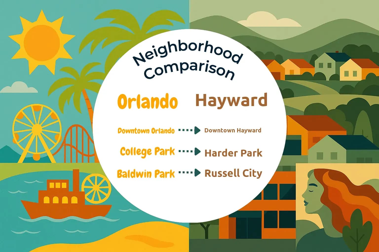 Orlando vs Hayward Neighborhood Comparison