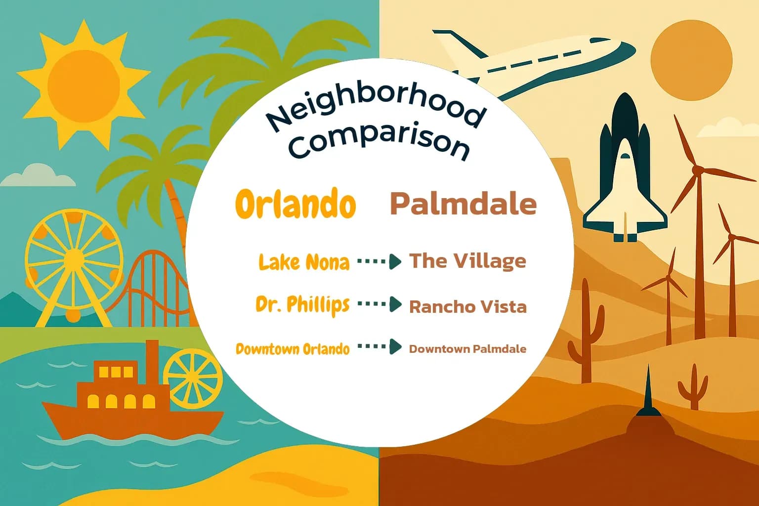 Orlando vs Palmdale Neighborhood Comparison
