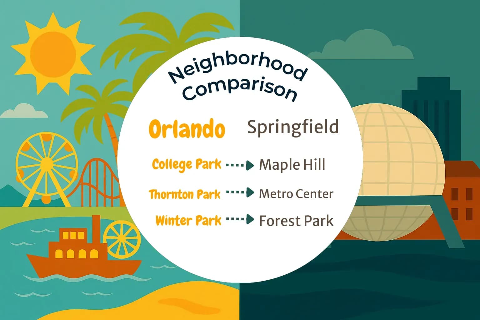 Orlando vs Springfield Neighborhood Comparison