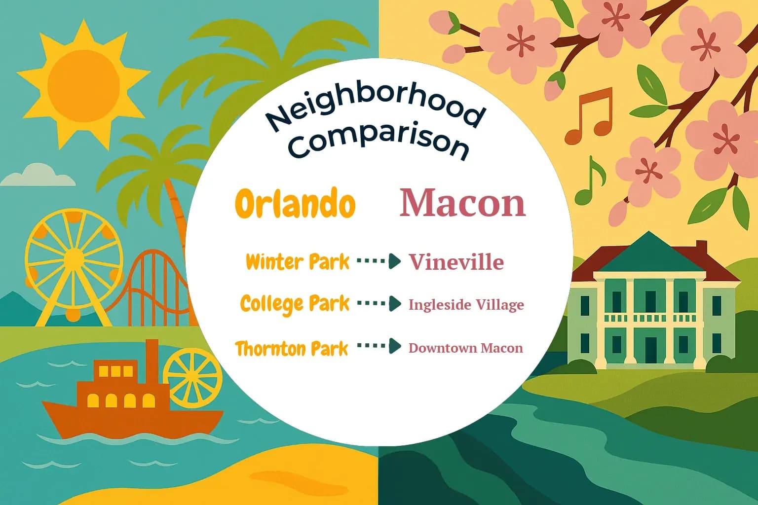Orlando vs Macon Neighborhood Comparison