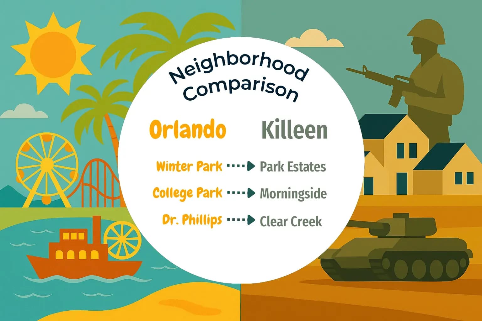 Orlando vs Killeen Neighborhood Comparison