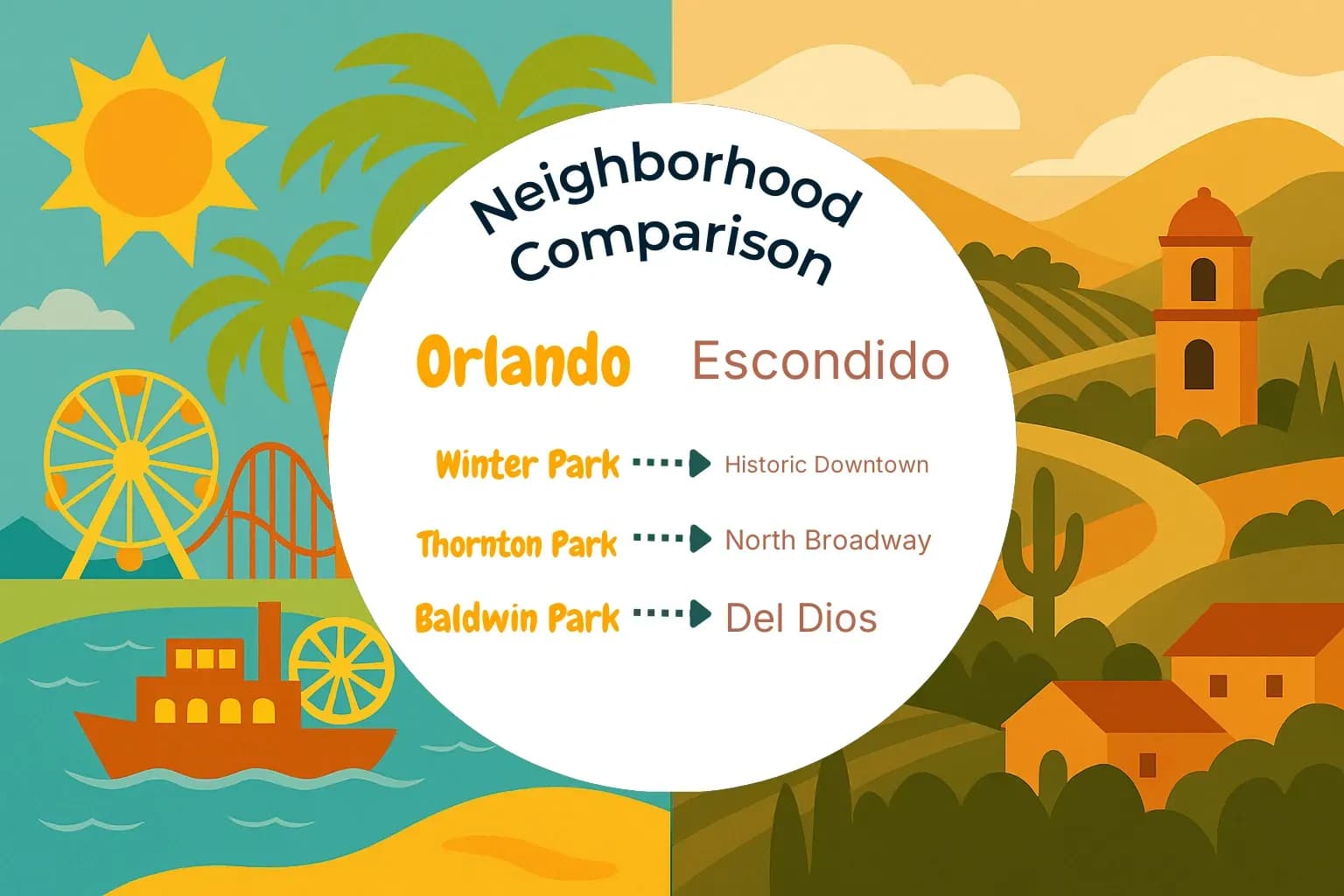 Orlando vs Escondido Neighborhood Comparison
