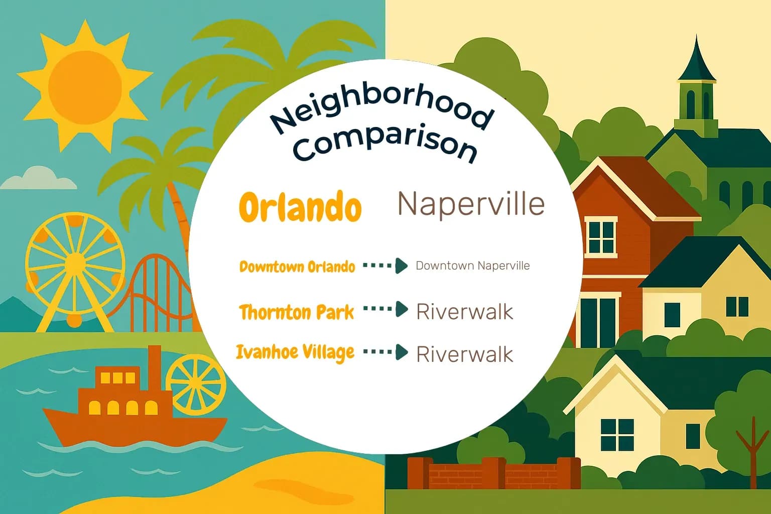 Orlando vs Naperville Neighborhood Comparison