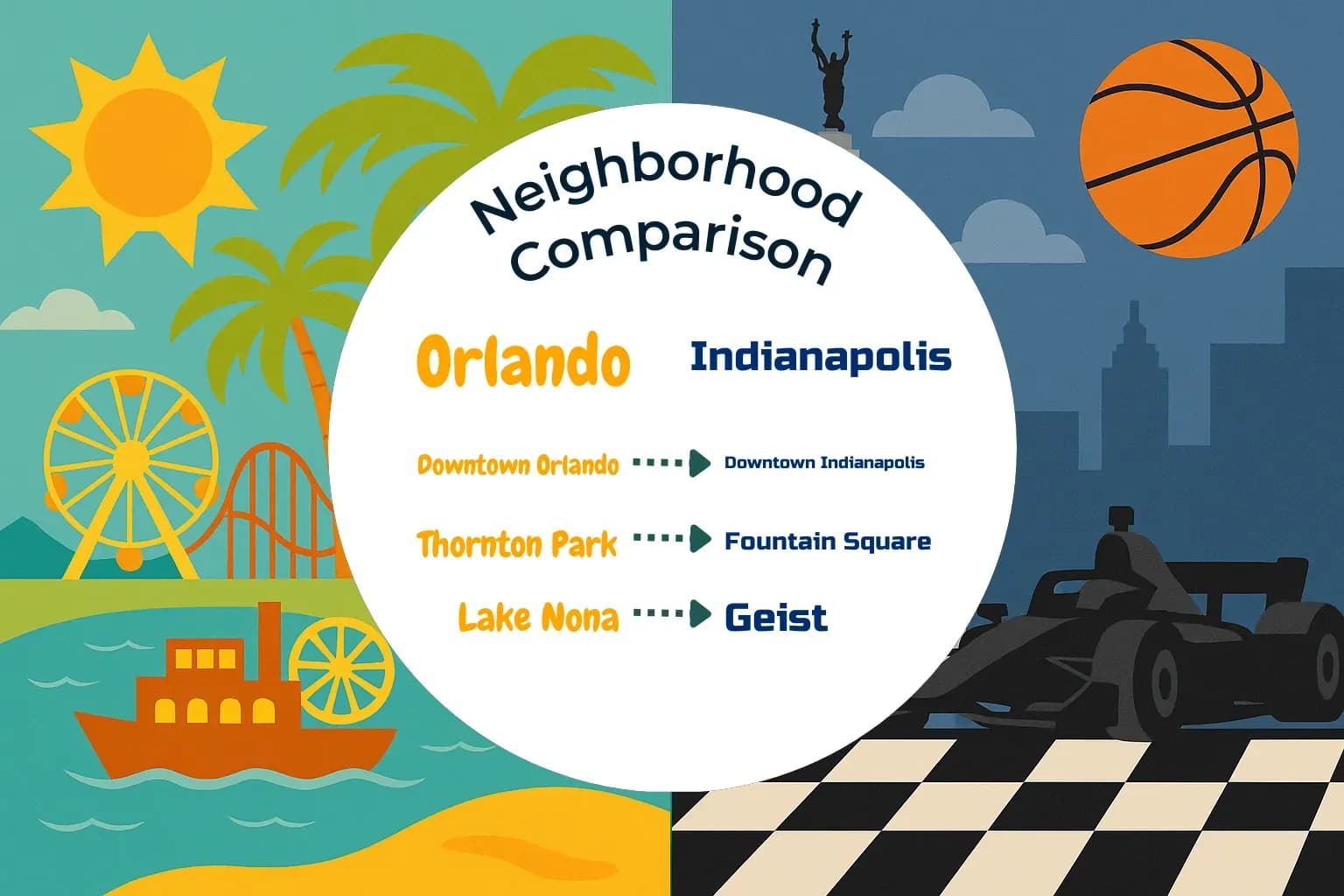 Orlando vs Indianapolis Neighborhood Comparison
