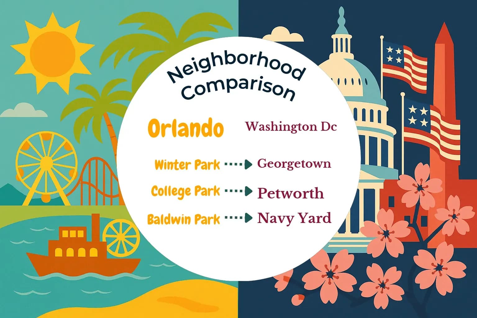 Orlando vs Washington DC Neighborhood Comparison