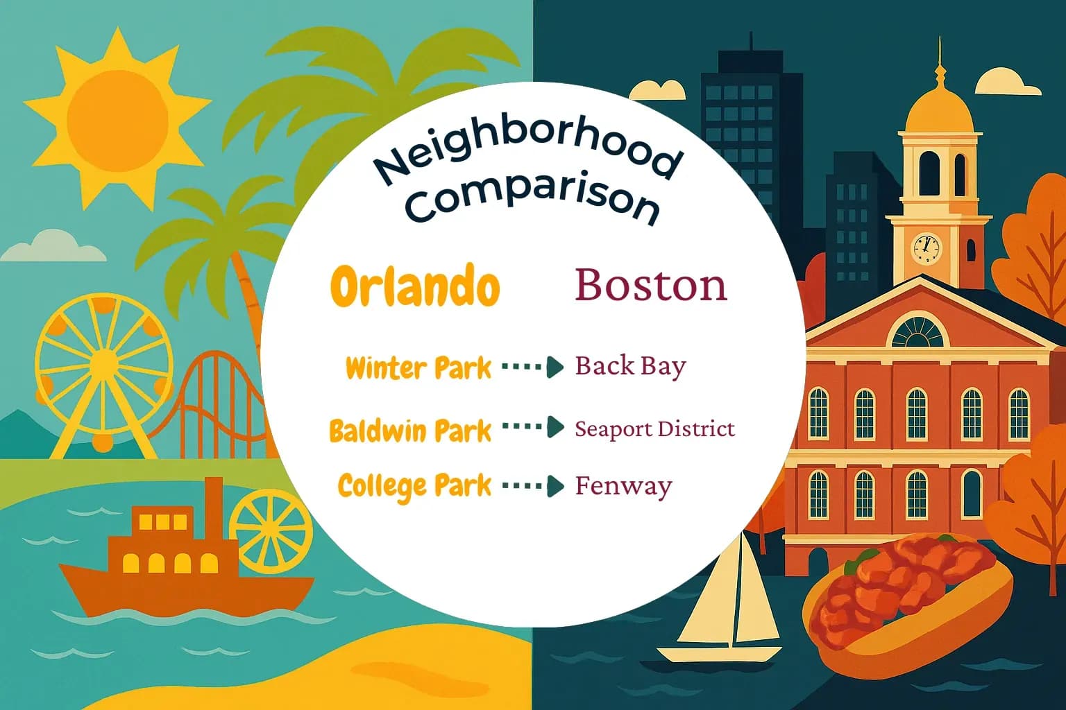 Orlando vs Boston Neighborhood Comparison
