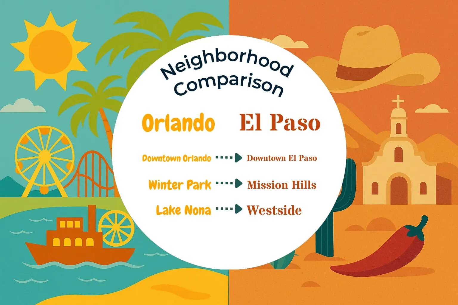 Orlando vs El Paso Neighborhood Comparison