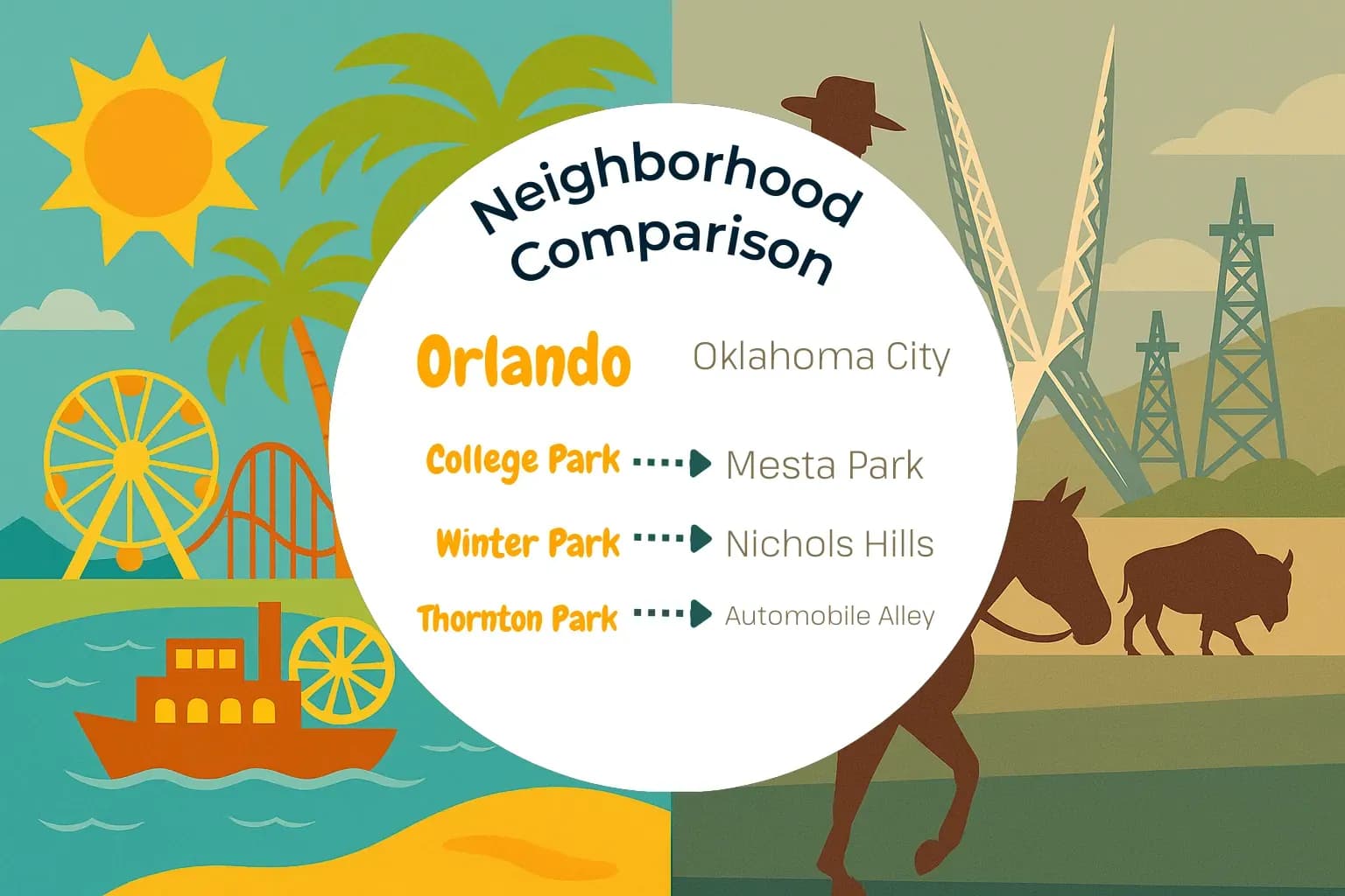 Orlando vs Oklahoma City Neighborhood Comparison
