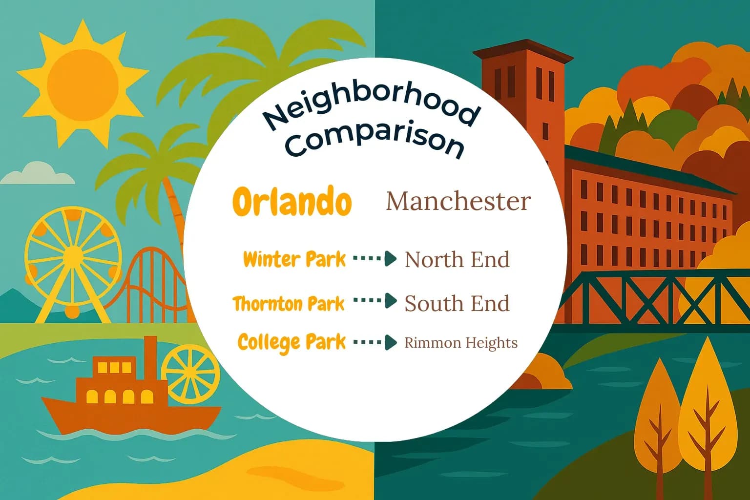 Orlando vs Manchester Neighborhood Comparison