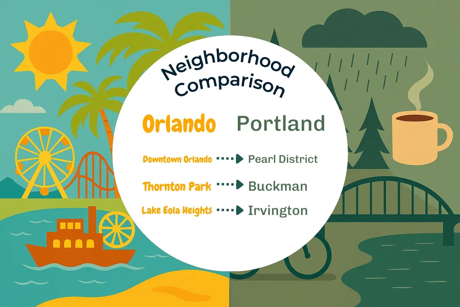 Orlando vs Portland Neighborhood Comparison