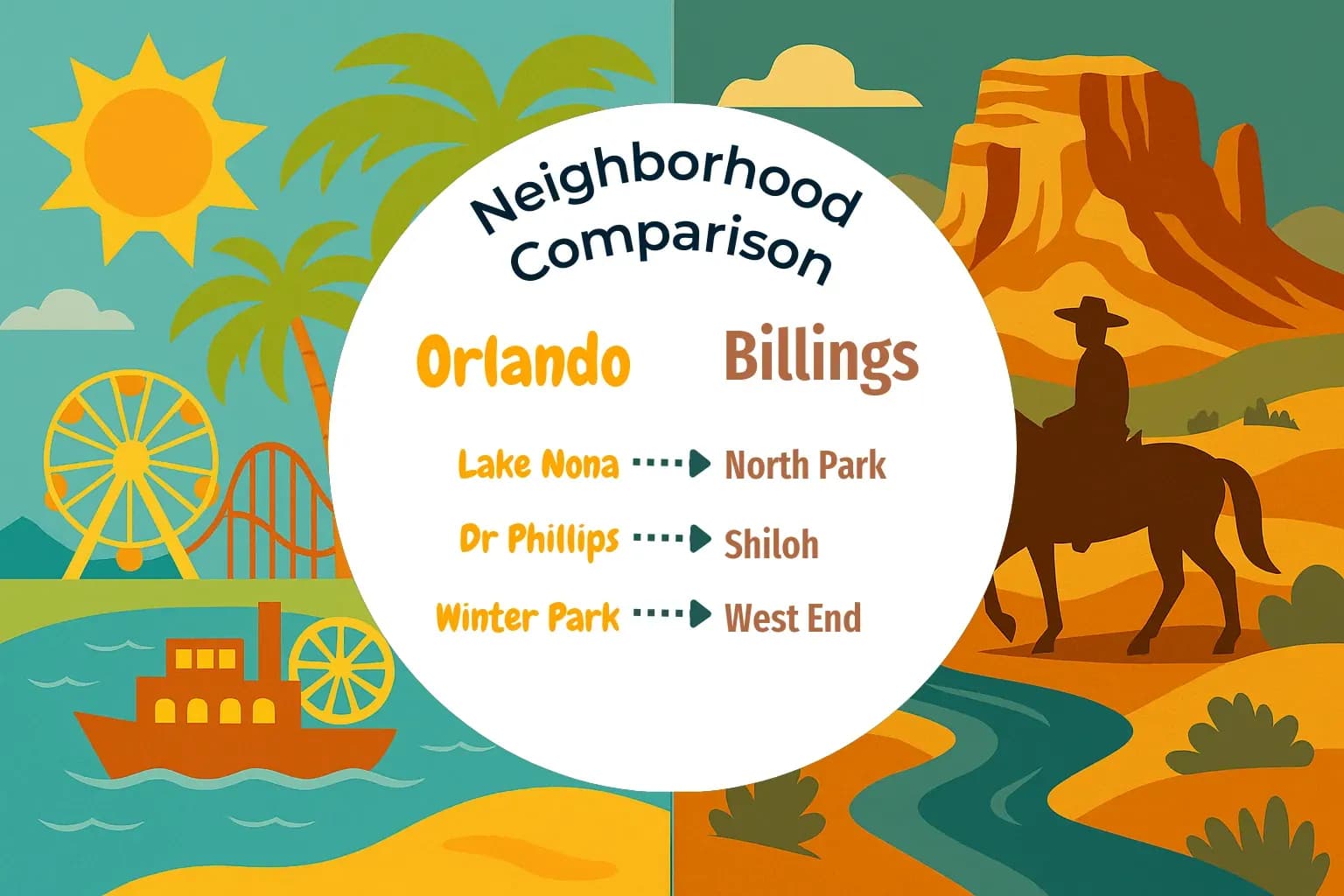 Orlando vs Billings Neighborhood Comparison