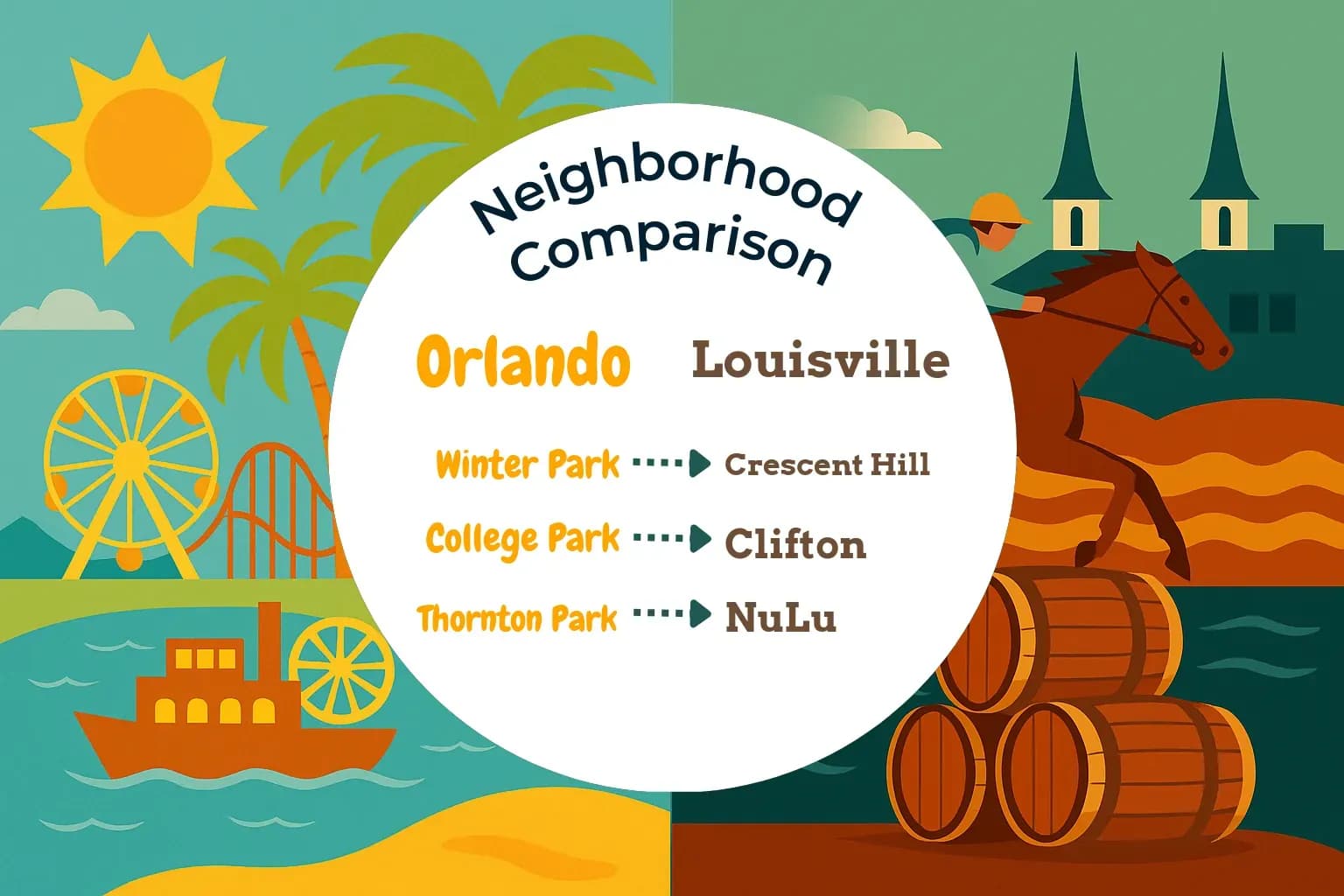Orlando vs Louisville Neighborhood Comparison