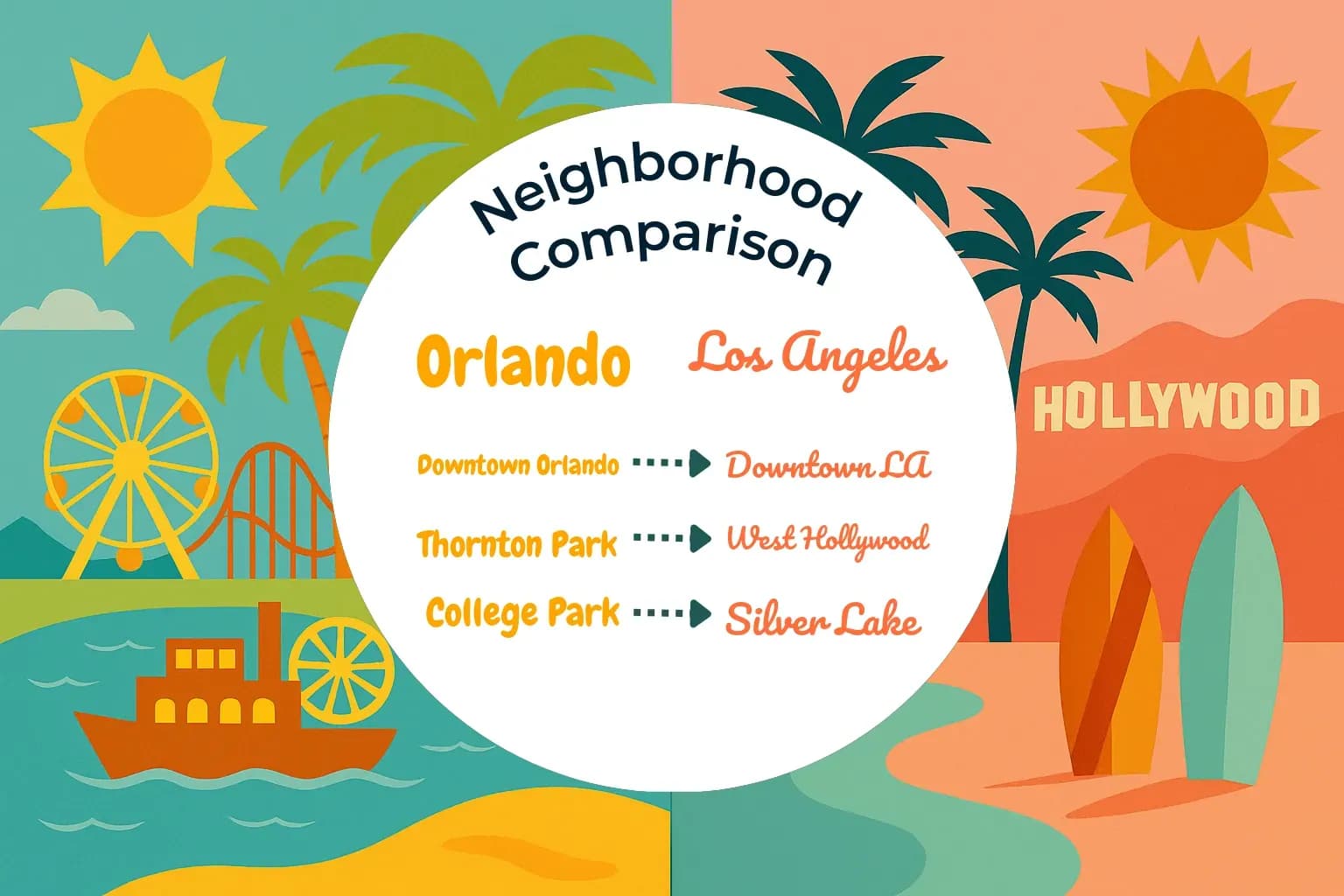 Orlando vs Los Angeles Neighborhood Comparison