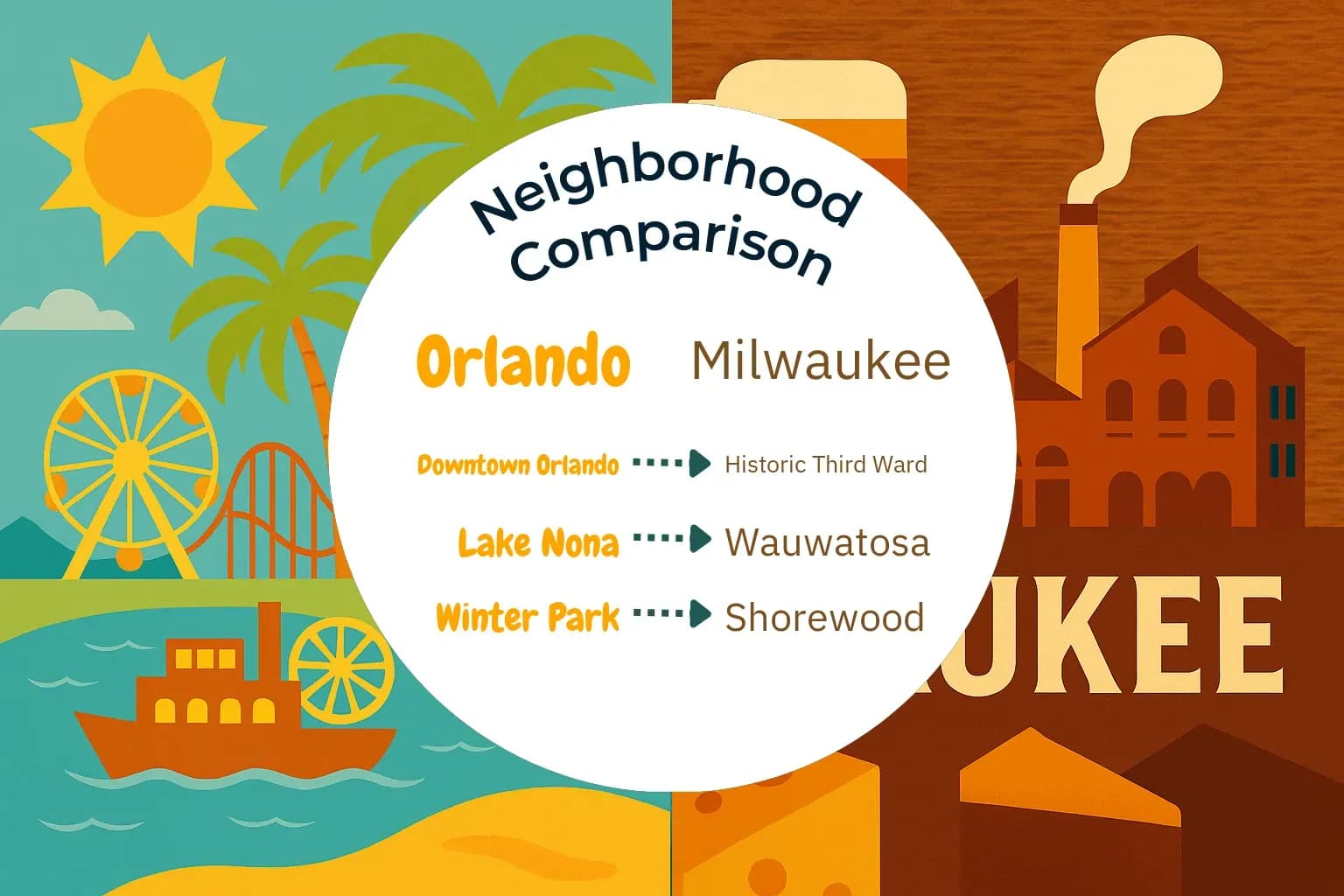 Orlando vs Milwaukee Neighborhood Comparison