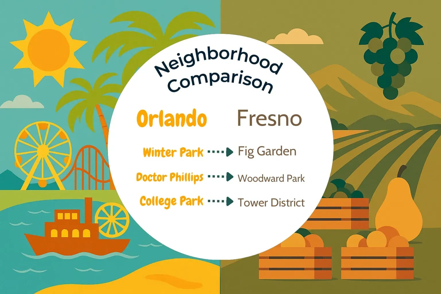 Orlando vs Fresno Neighborhood Comparison