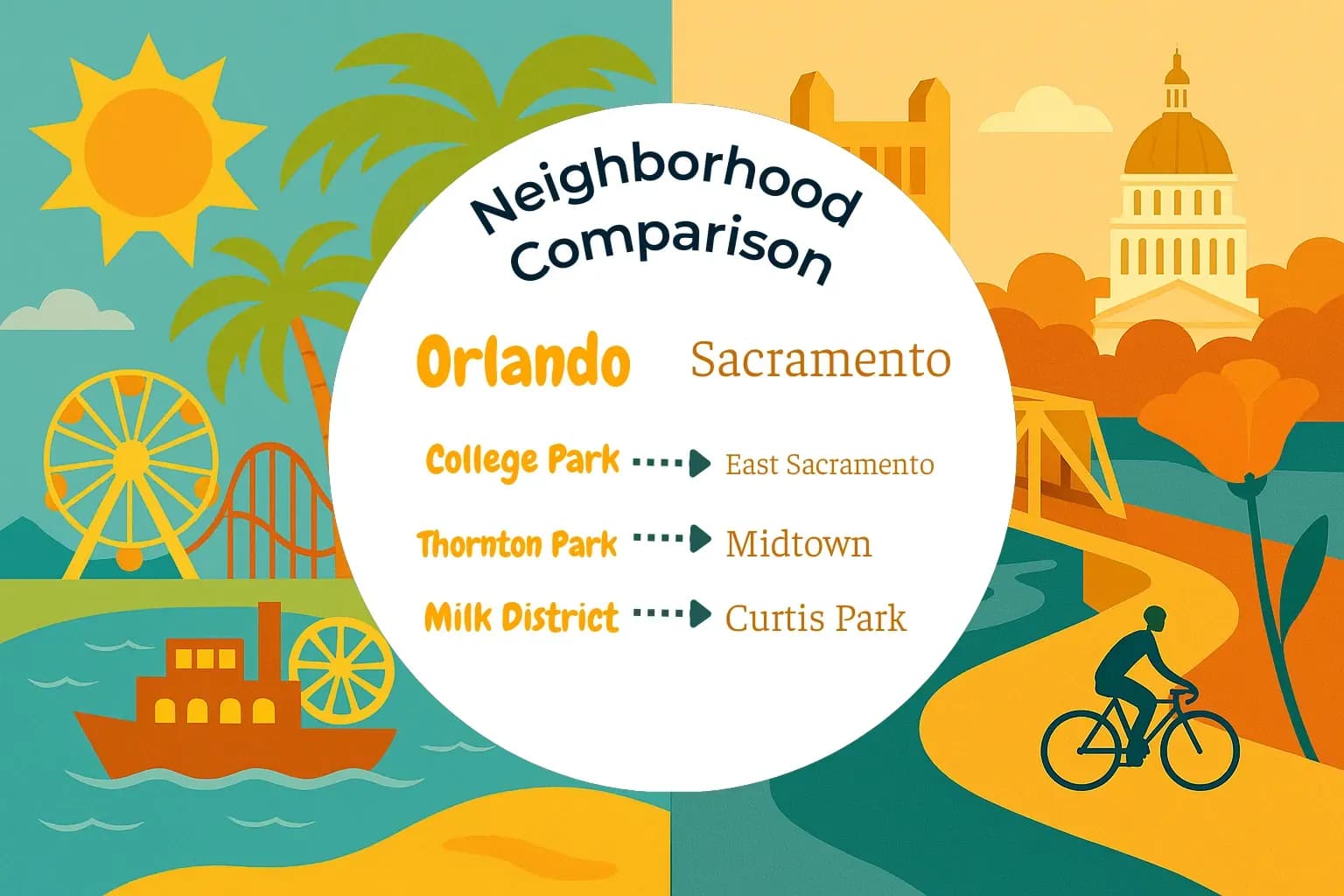 Orlando vs Sacramento Neighborhood Comparison
