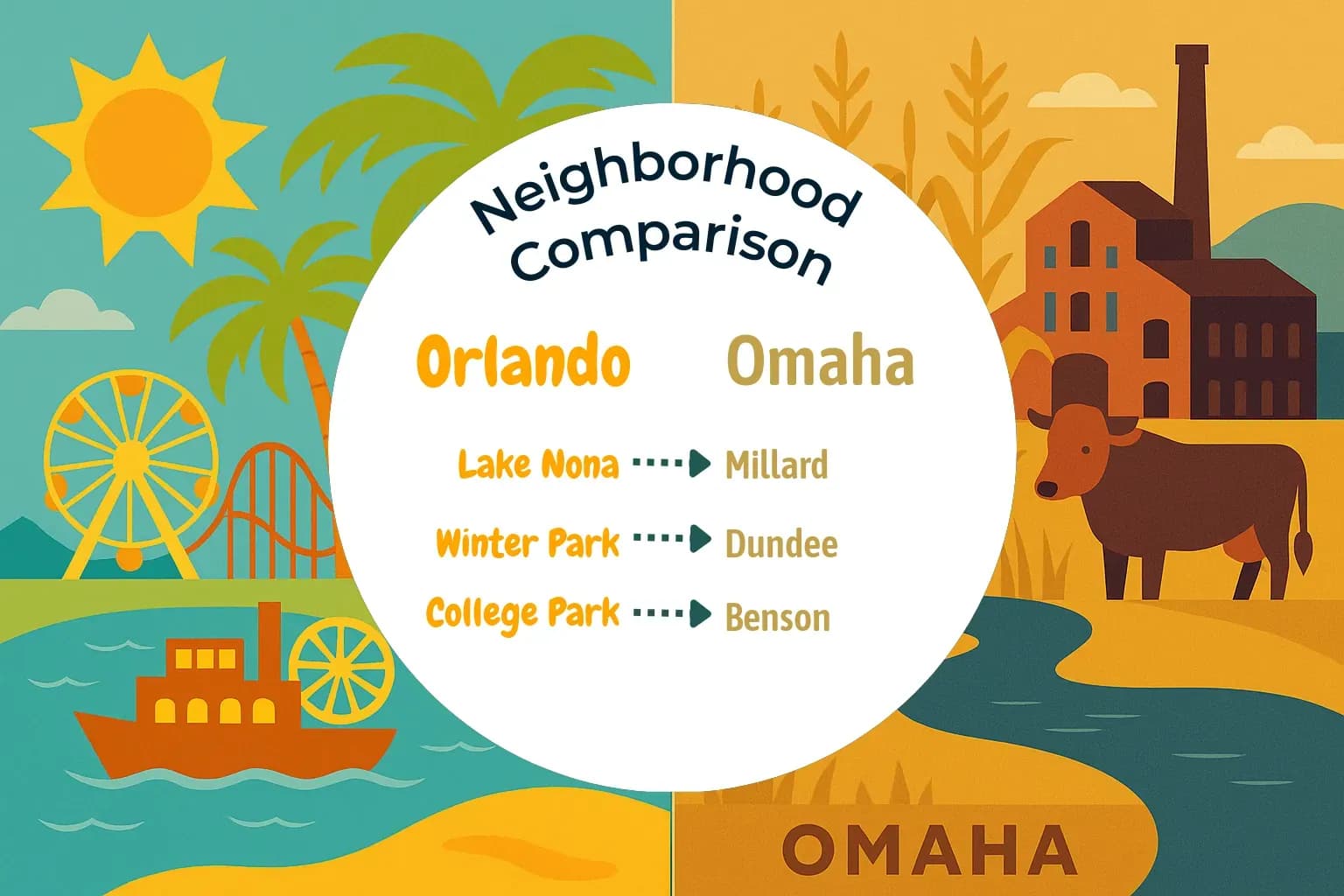 Orlando vs Omaha Neighborhood Comparison