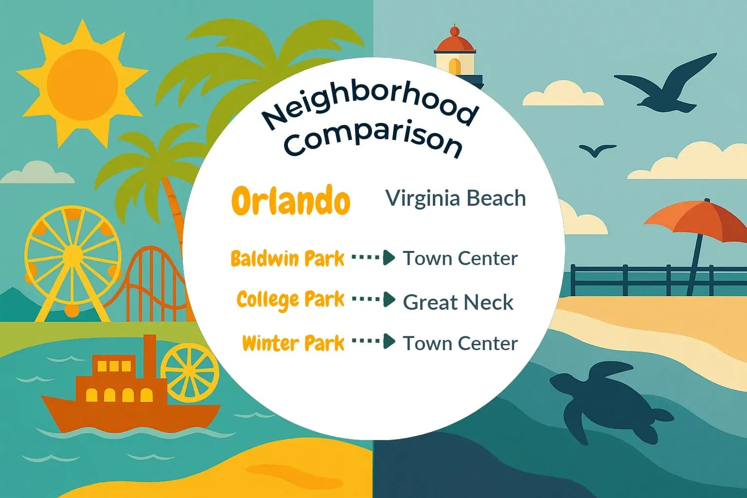 Orlando vs Virginia Beach Neighborhood Comparison