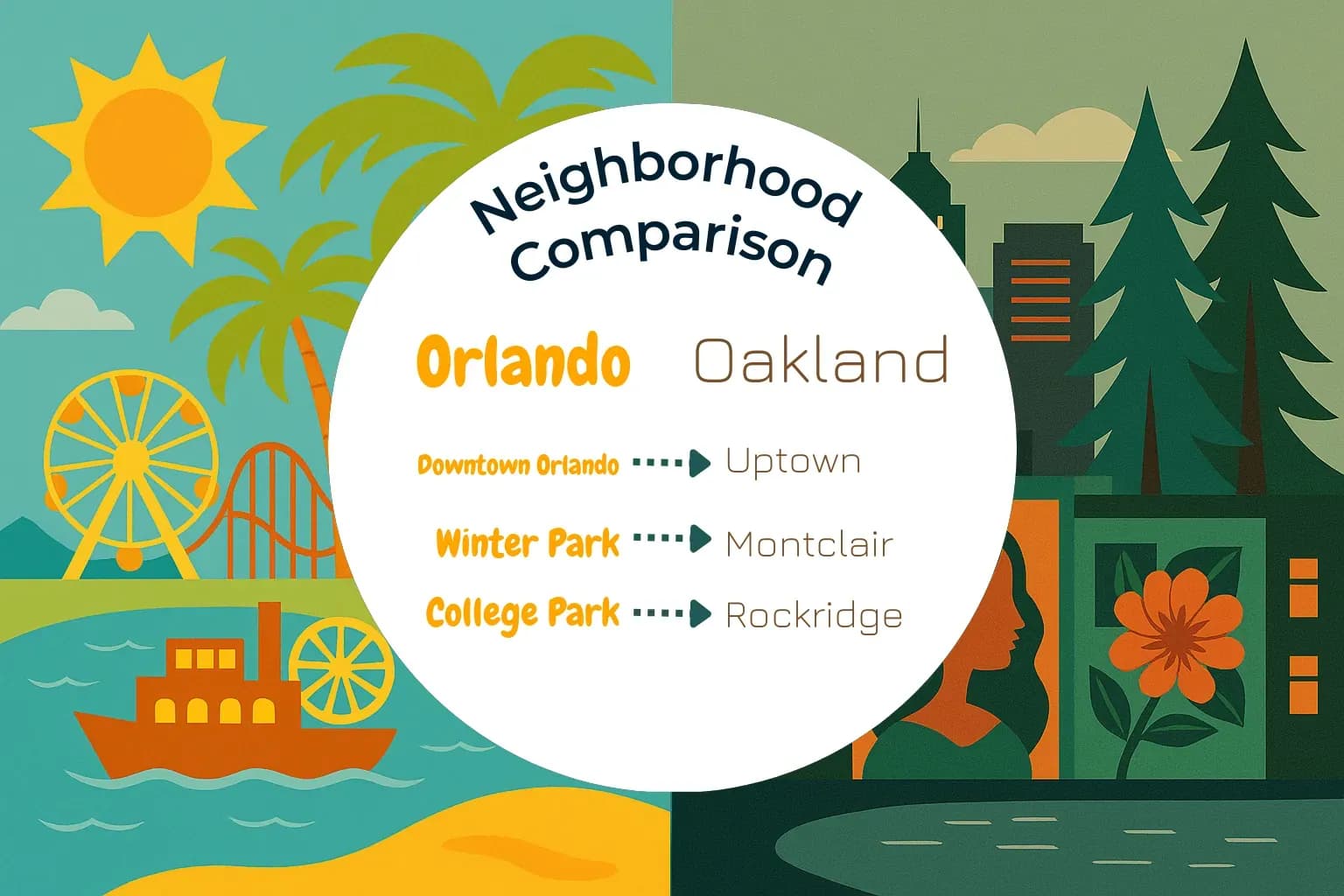 Orlando vs Oakland Neighborhood Comparison
