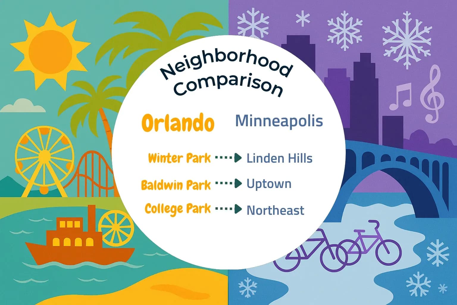 Orlando vs Minneapolis Neighborhood Comparison