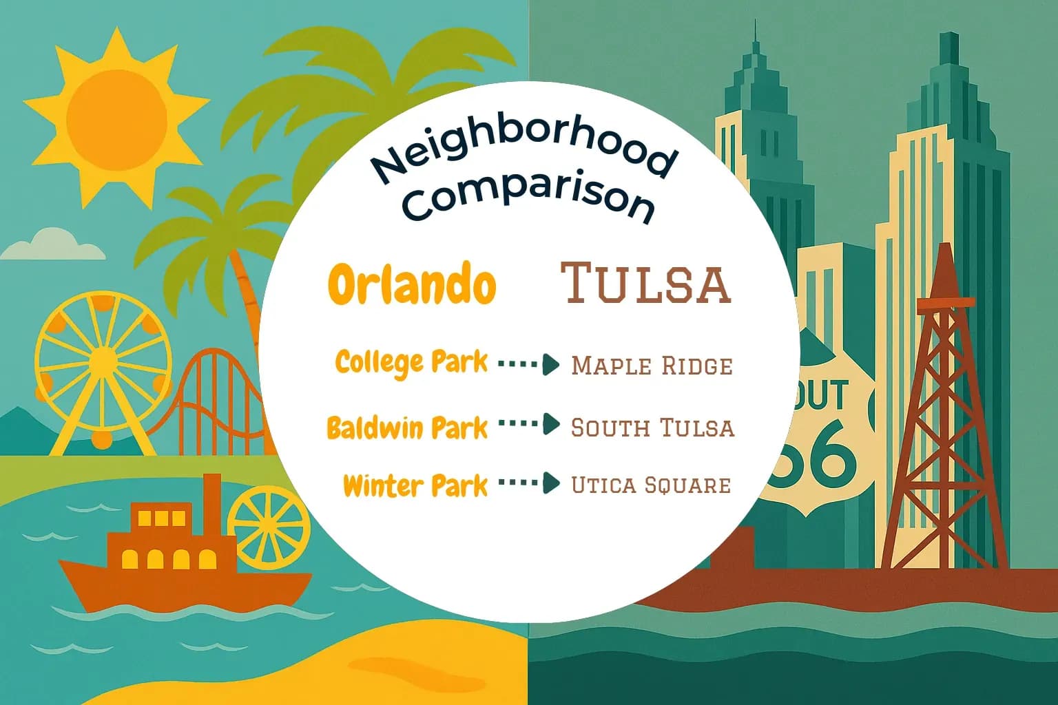 Orlando vs Tulsa Neighborhood Comparison