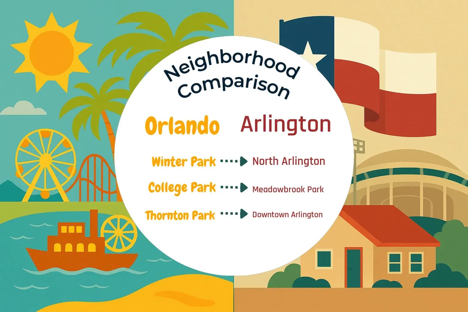 Orlando vs Arlington Neighborhood Comparison