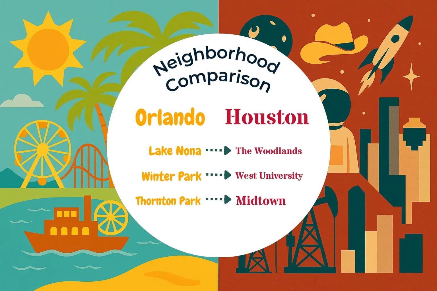 Orlando vs Houston Neighborhood Comparison