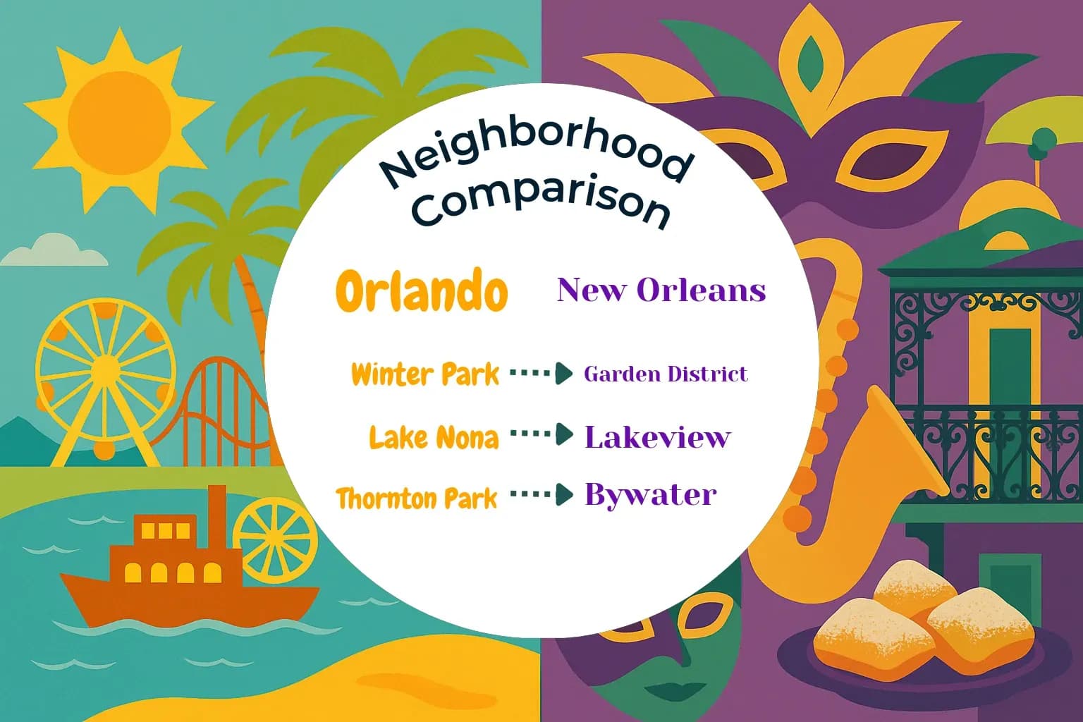 Orlando vs New Orleans Neighborhood Comparison