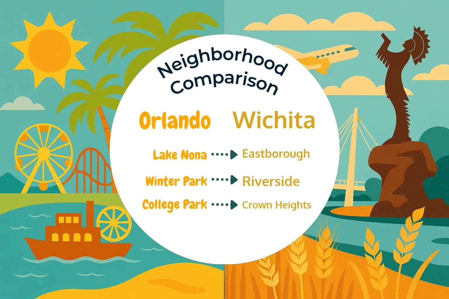 Orlando vs Wichita Neighborhood Comparison
