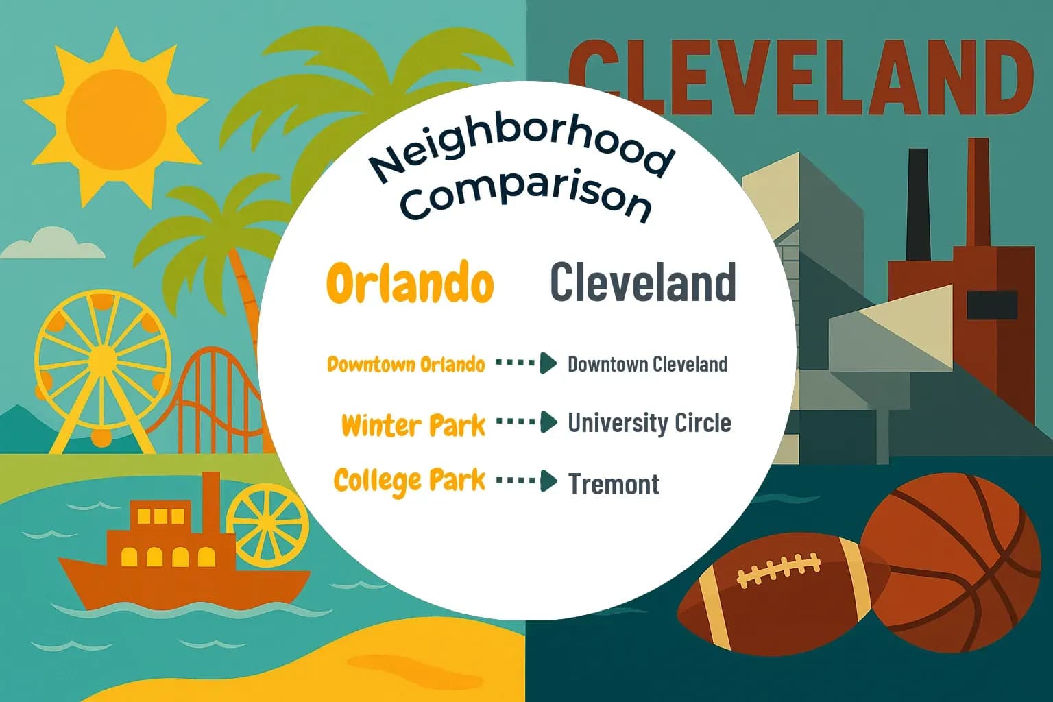 Orlando vs Cleveland Neighborhood Comparison