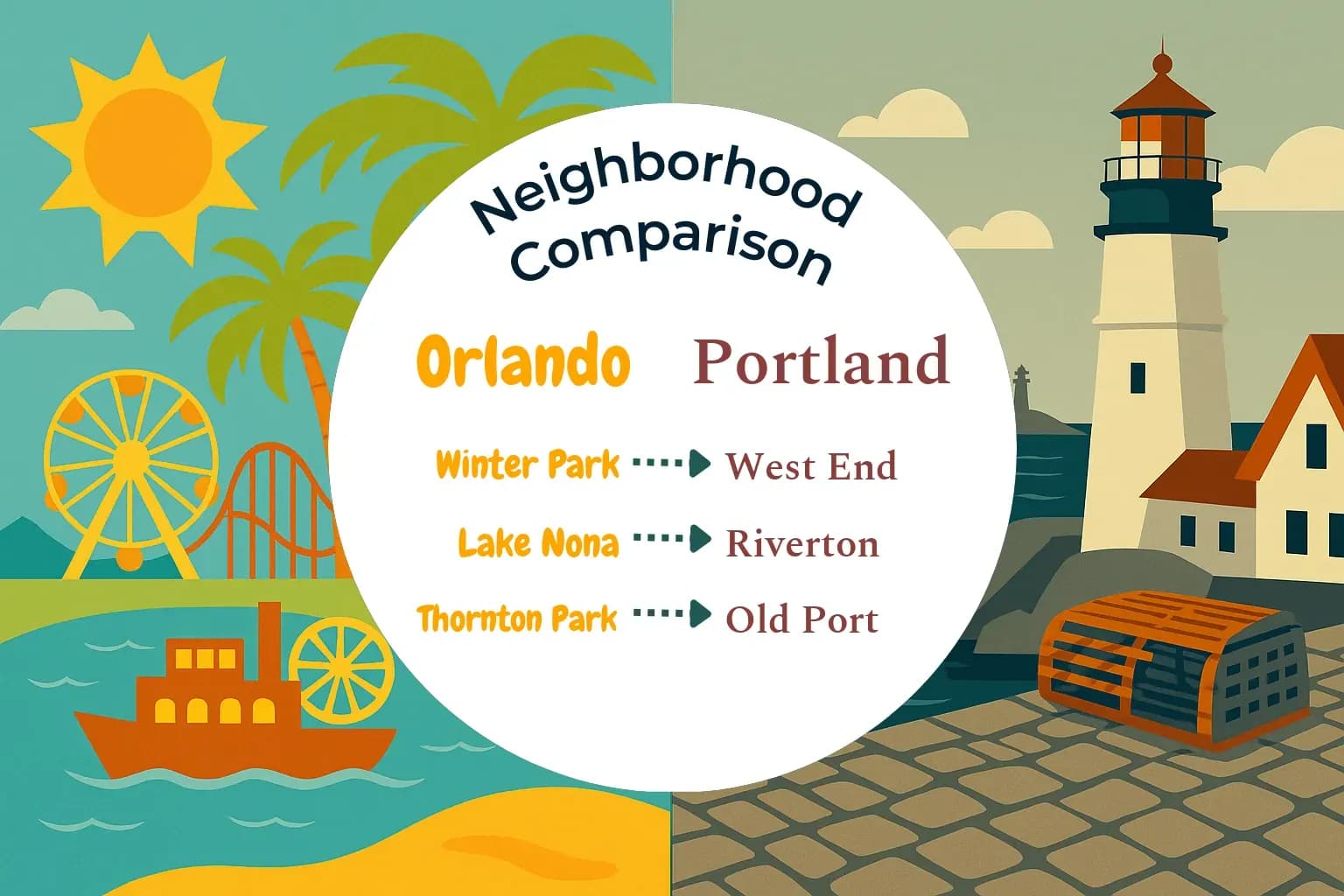 Orlando vs Portland Neighborhood Comparison
