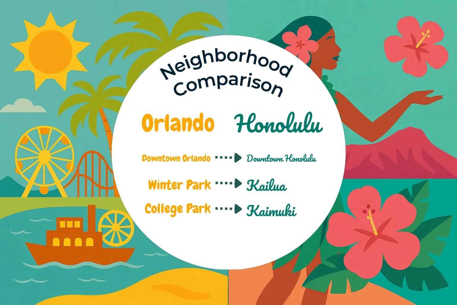 Orlando vs Honolulu Neighborhood Comparison