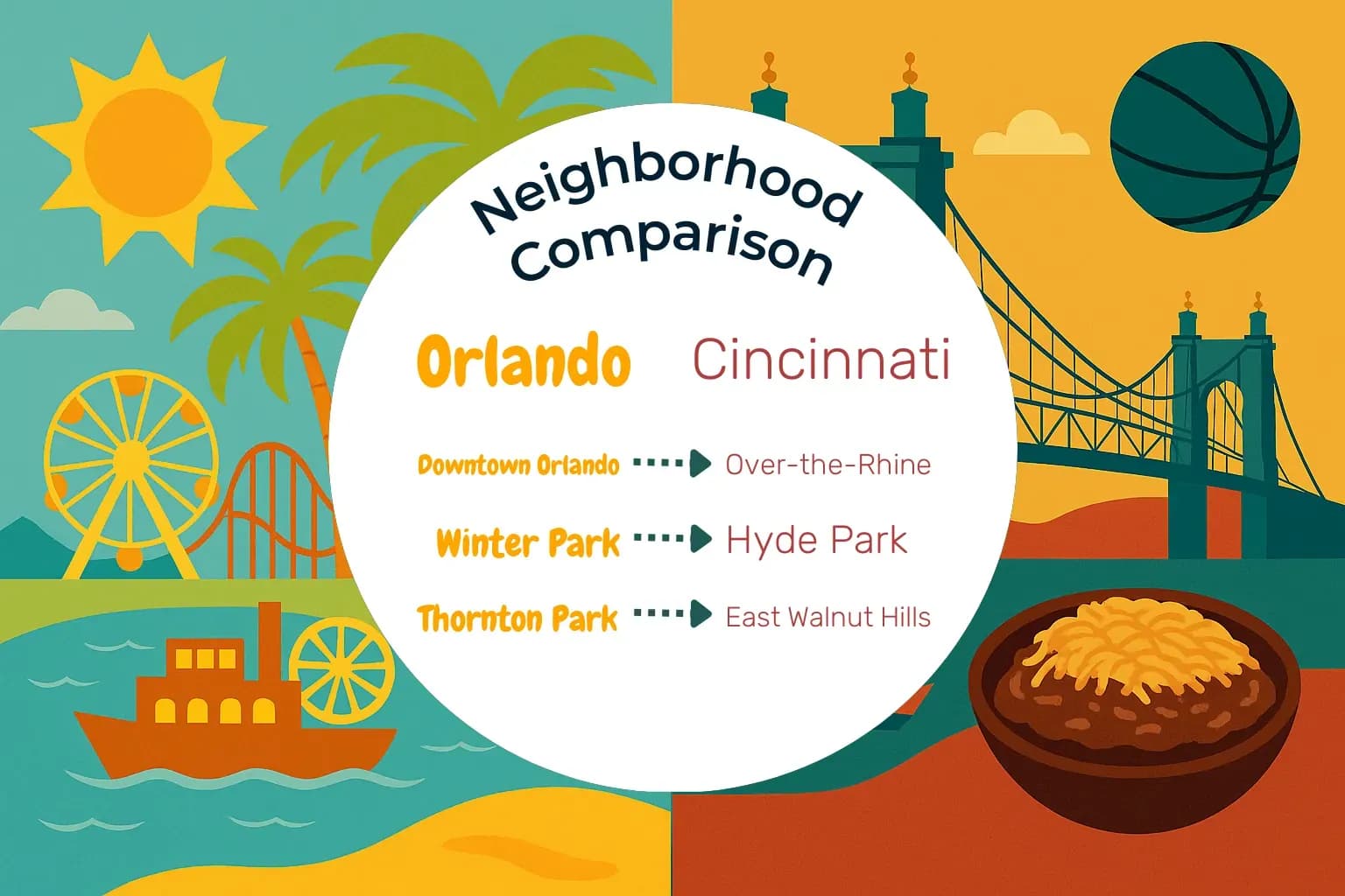 Orlando vs Cincinnati Neighborhood Comparison