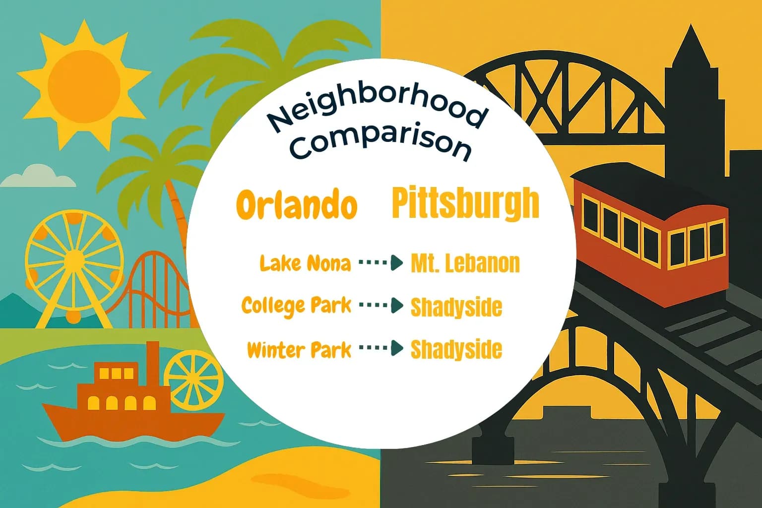 Orlando vs Pittsburgh Neighborhood Comparison