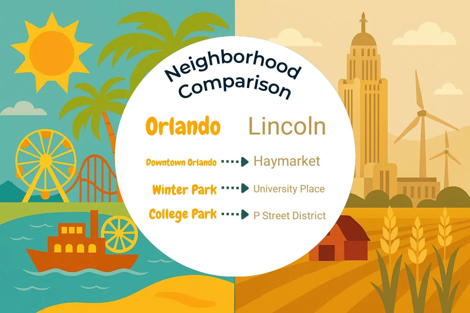 Orlando vs Lincoln Neighborhood Comparison