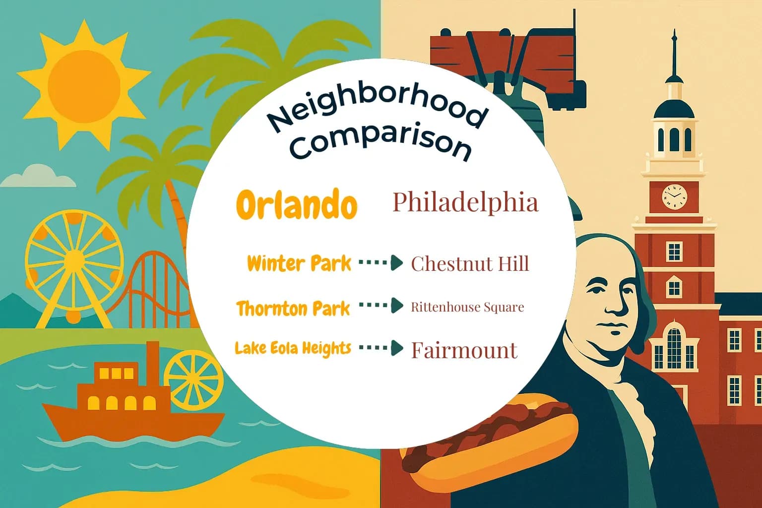 Orlando vs Philadelphia Neighborhood Comparison