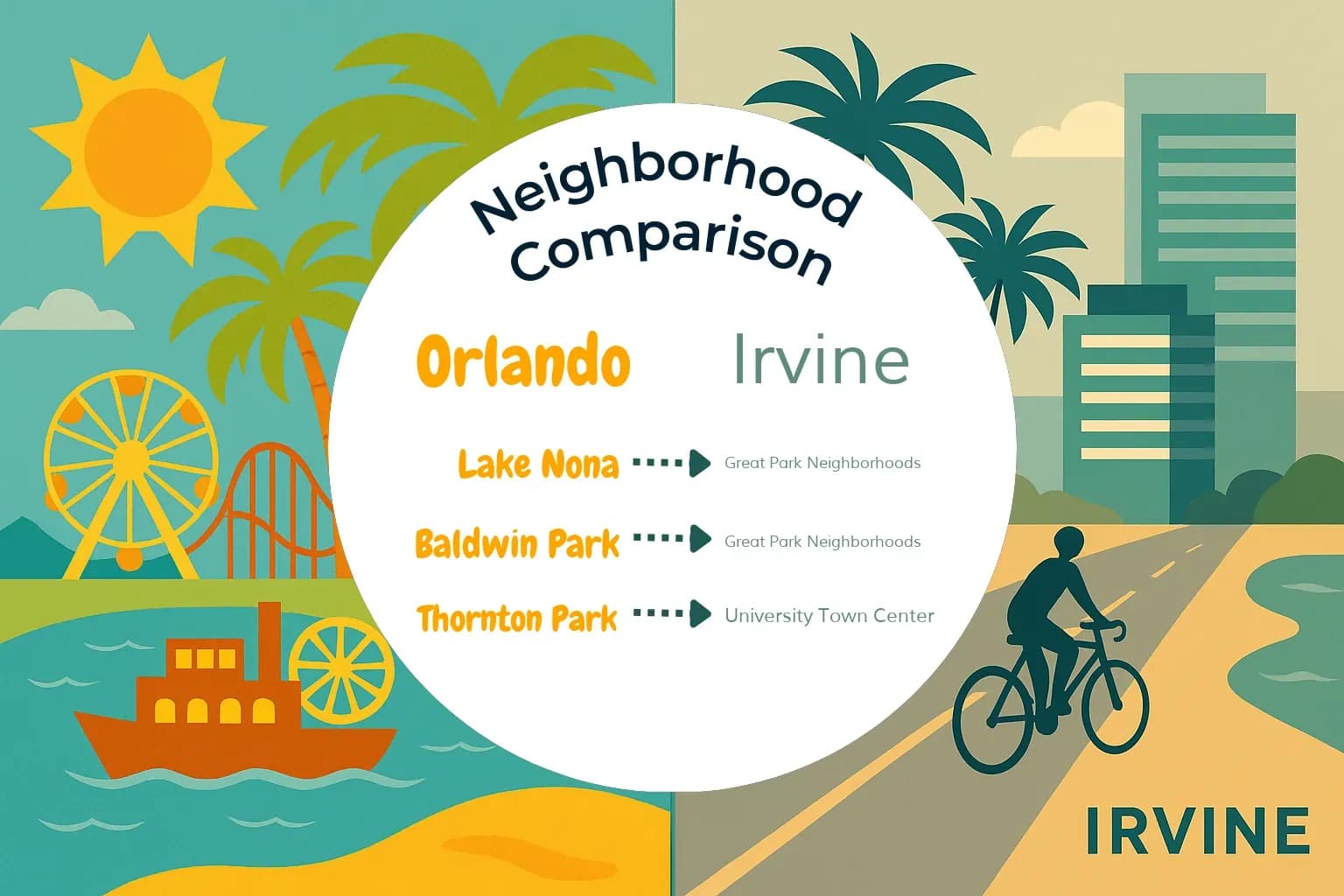 Orlando vs Irvine Neighborhood Comparison