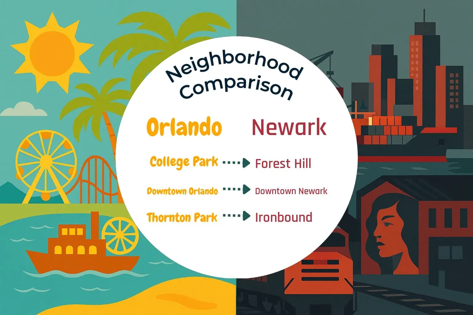 Orlando vs Newark Neighborhood Comparison