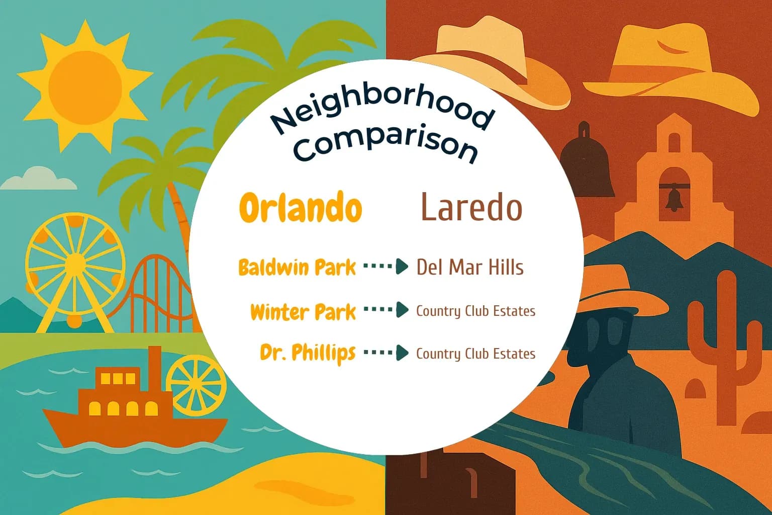 Orlando vs Laredo Neighborhood Comparison