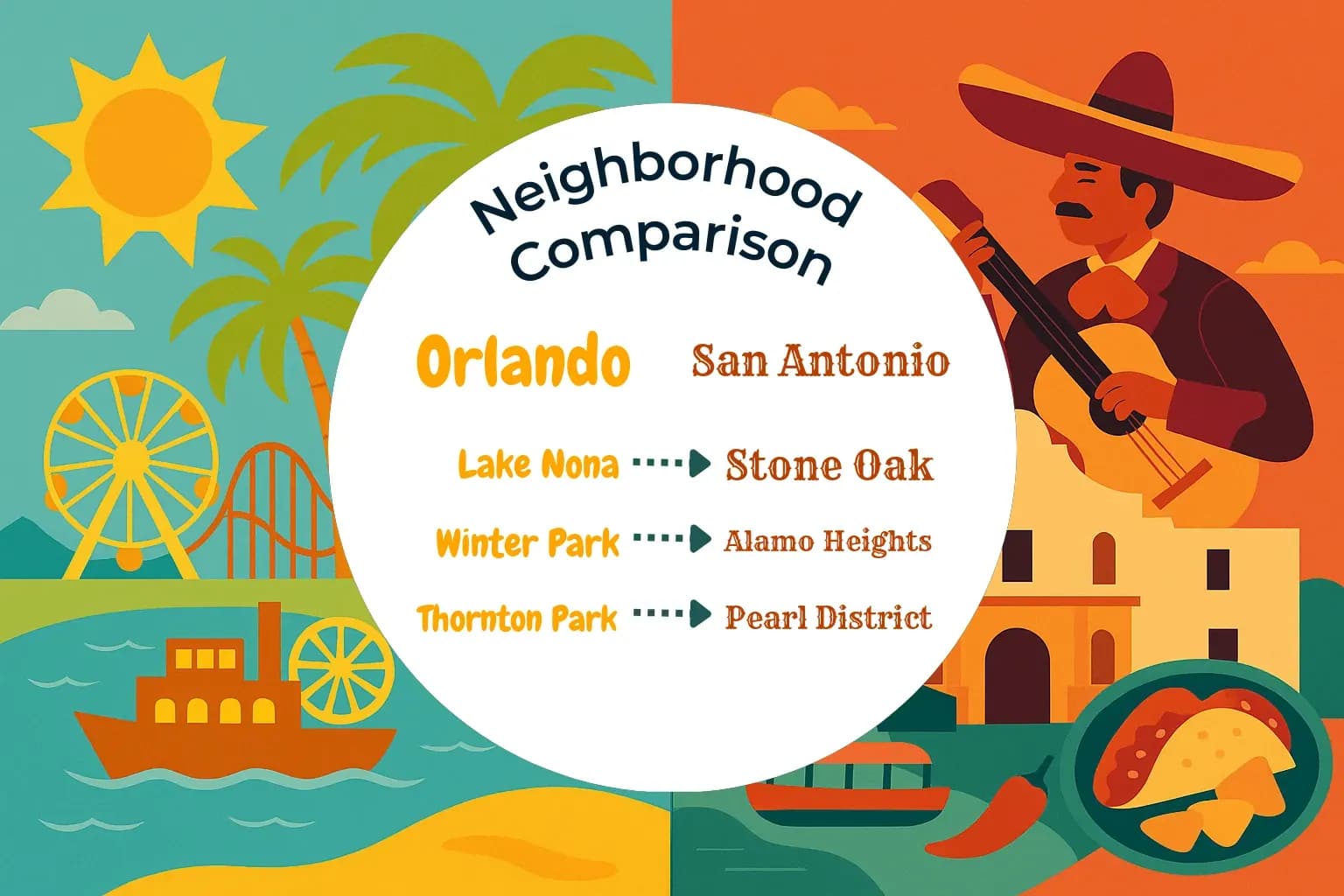Orlando vs San Antonio Neighborhood Comparison