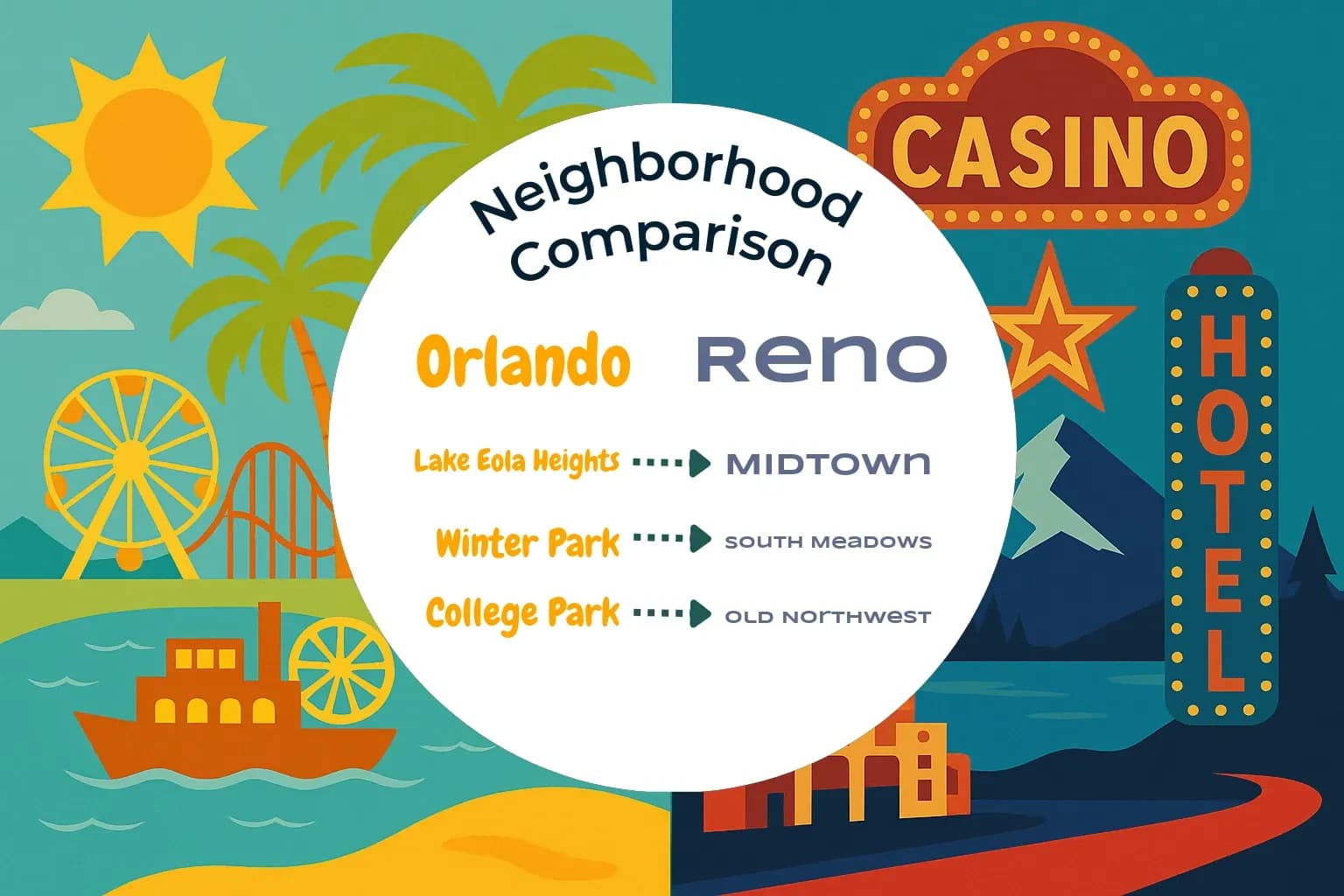 Orlando vs Reno Neighborhood Comparison