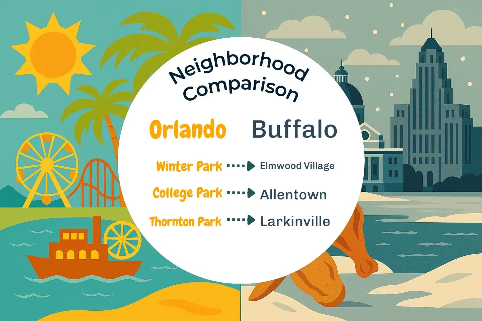 Orlando vs Buffalo Neighborhood Comparison