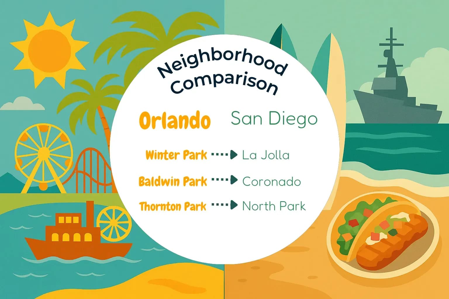 Orlando vs San Diego Neighborhood Comparison