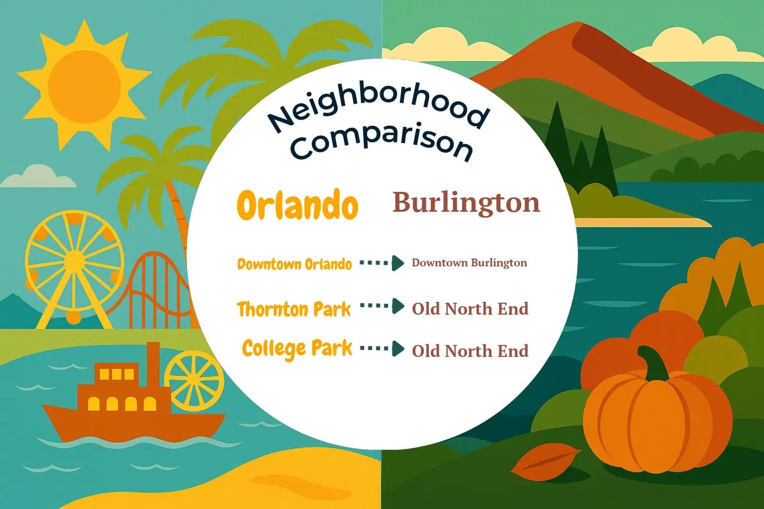 Orlando vs Burlington Neighborhood Comparison