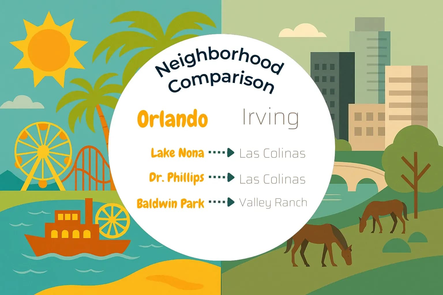 Orlando vs Irving Neighborhood Comparison