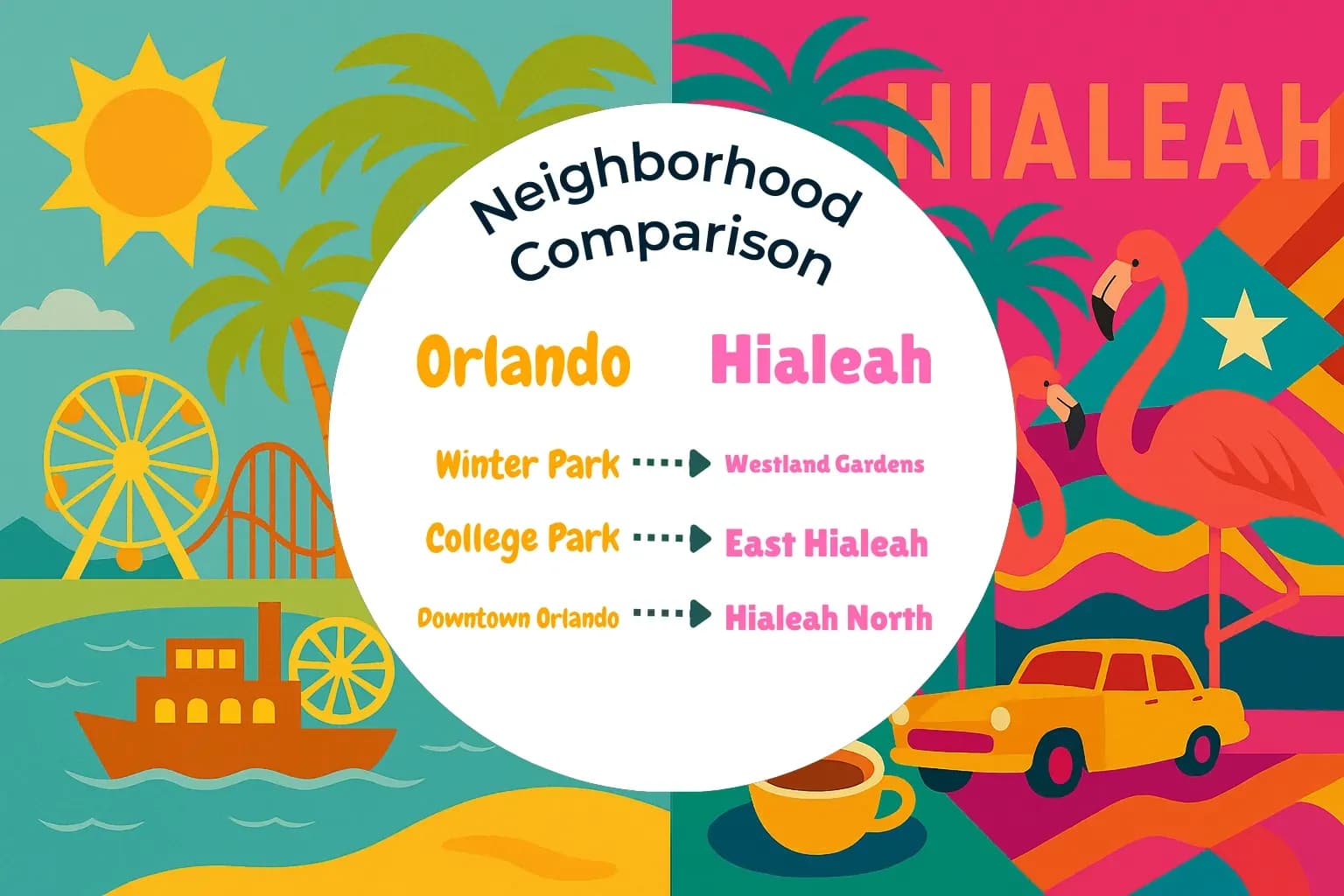 Orlando vs Hialeah Neighborhood Comparison
