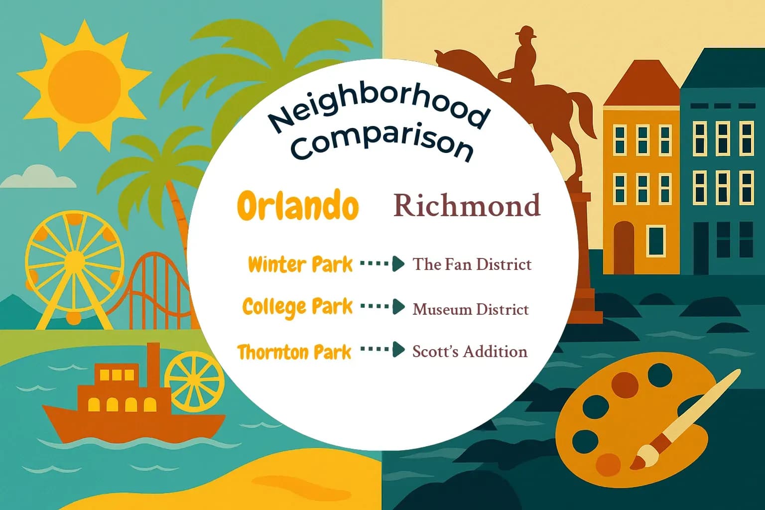 Orlando vs Richmond Neighborhood Comparison