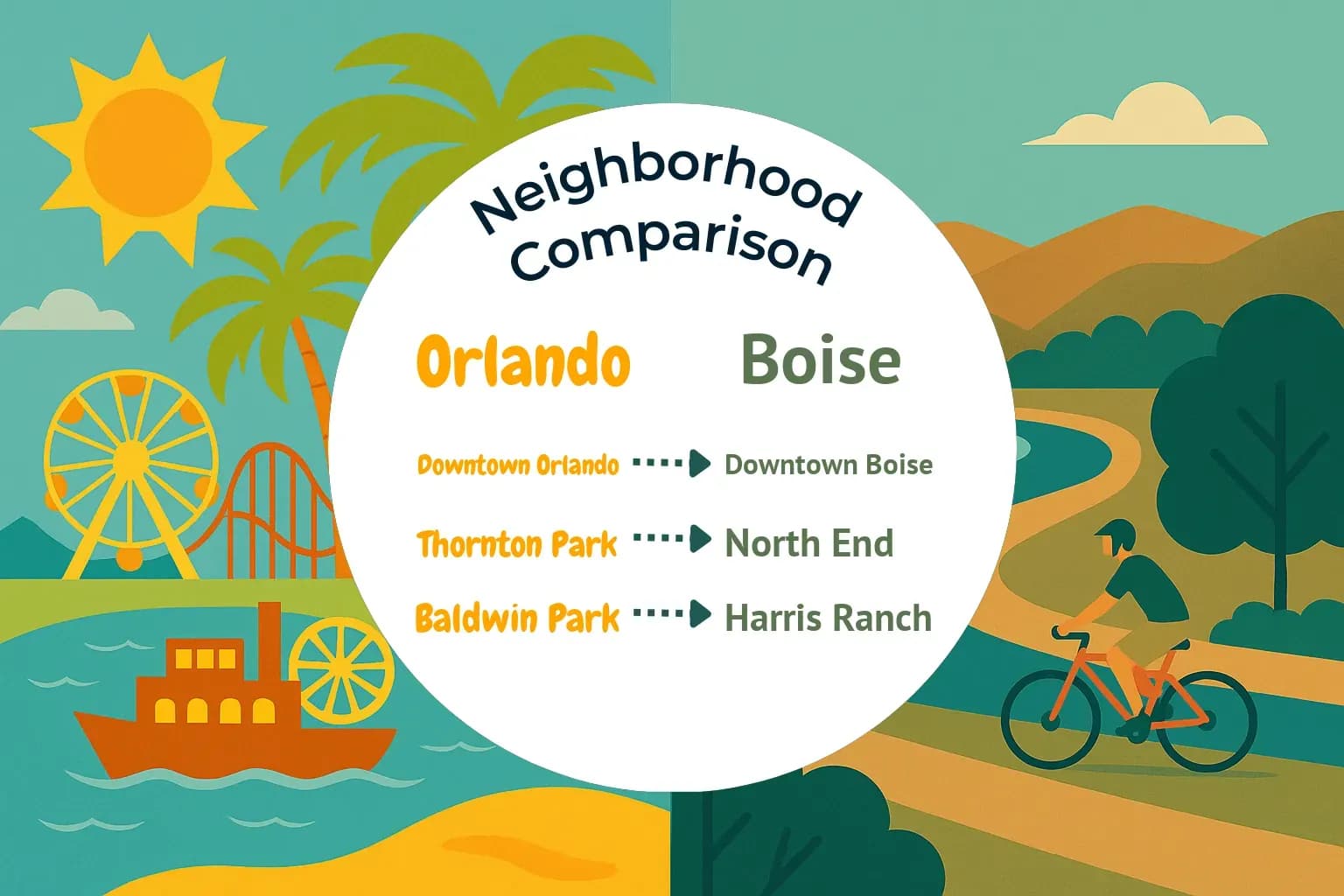 Orlando vs Boise Neighborhood Comparison