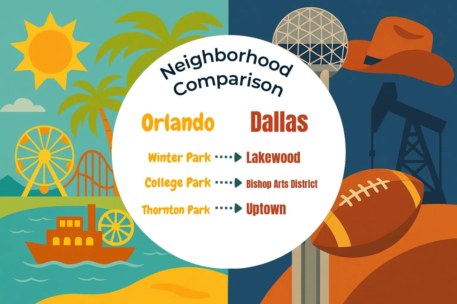 Orlando vs Dallas Neighborhood Comparison