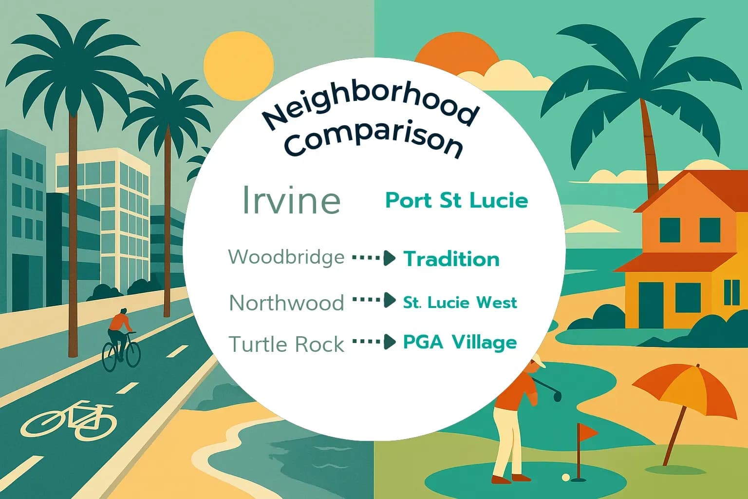 Irvine vs Port St. Lucie Neighborhood Comparison